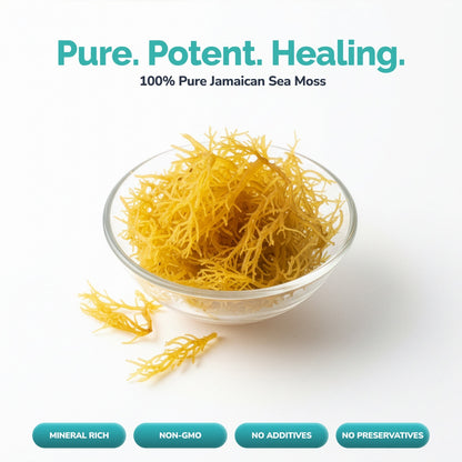 100% Pure Wildcrafted Jamaican Sea Moss Mineral-Rich Superfood for Daily Wellness, Immunity, Digestion & Natural Energy